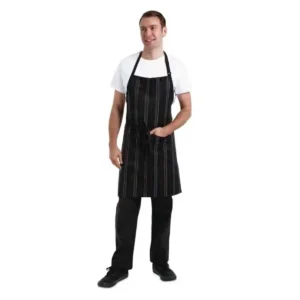 Chef Works Urban Presidio Bib Apron Black and Grey