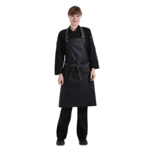 Chef Works Urban Wet Look Boulder Bib Apron Purple and Black