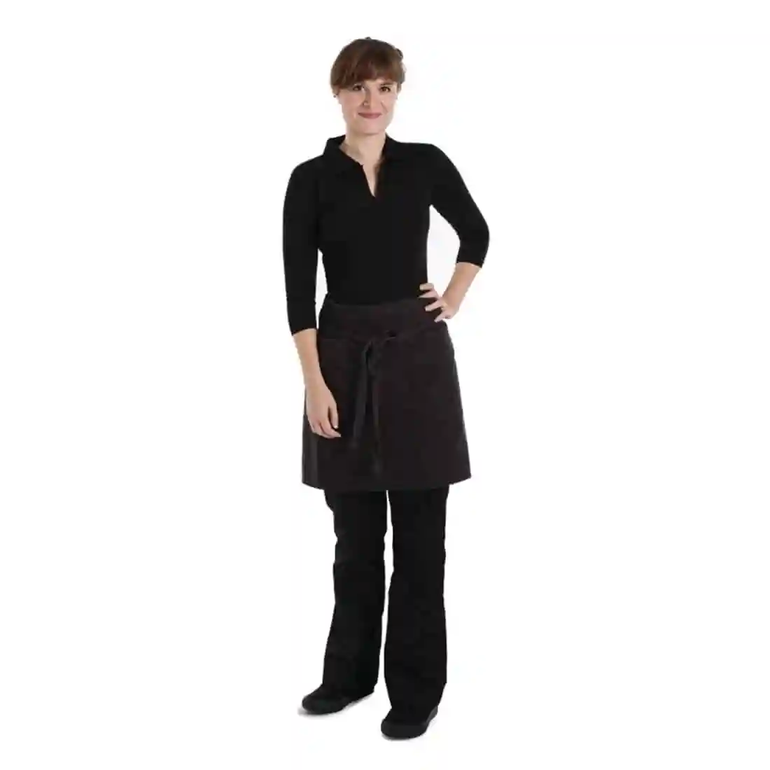 Chef Works Urban Rockford Half Bistro Apron Steel Grey