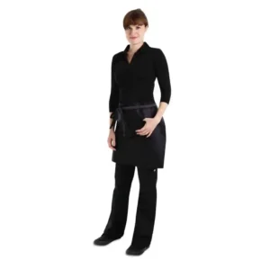 Chef Works Urban Boulder Wet Look Half Bistro Apron Purple and Black