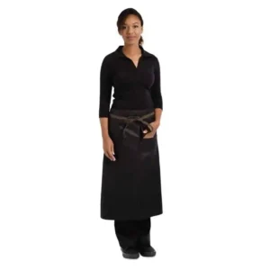 Chef Works Urban Wet Look Boulder Bistro Apron Black and Brown