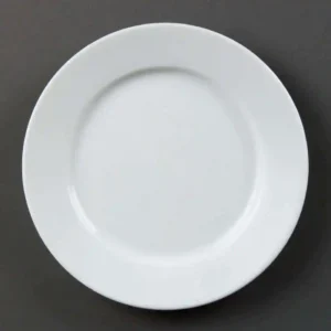 Olympia Whiteware Wide Rimmed Plates 202mm