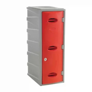 Extreme Plastic Single Door Locker Camlock Red 900mm