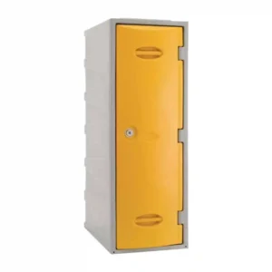 Extreme Plastic Single Door Locker Camlock Yellow 900mm