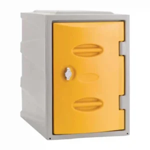 Extreme Plastic Single Door Locker Hasp and Staple Lock Yellow 450mm