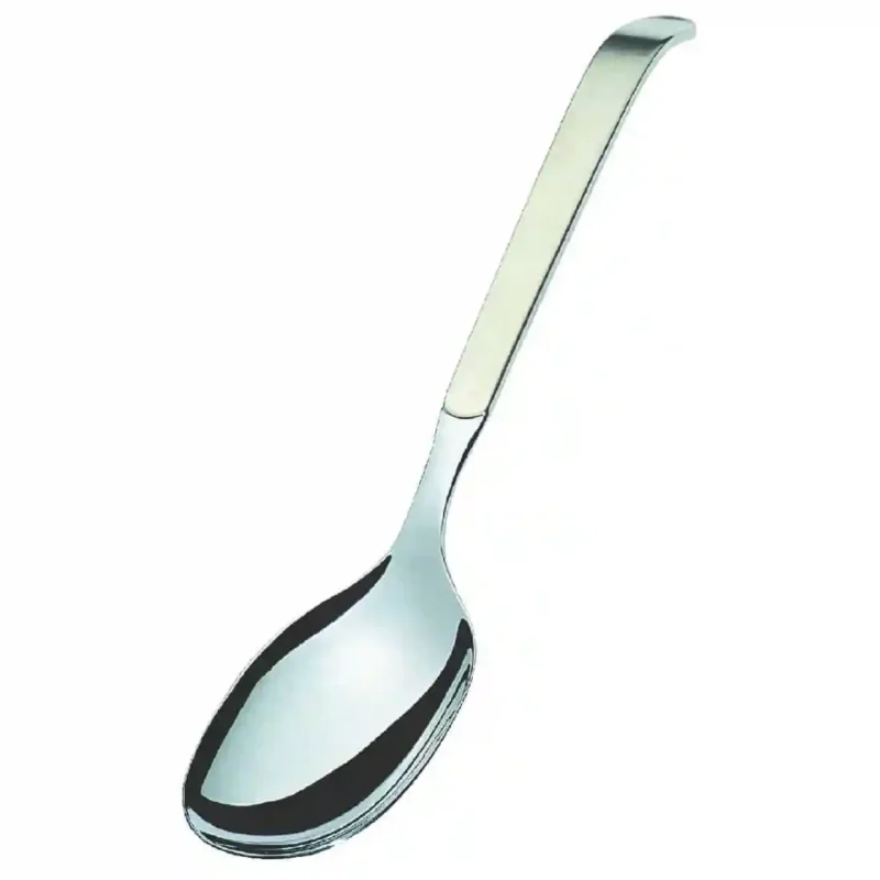 Amefa Cucchiaio Da Portata Scanalato In Acciaio Inox - Buffet Solid, Finitura Lucida E Satinata, Lunghezza 12 Pollici