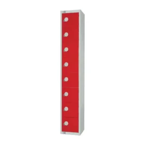 Elite Eight Door Camlock Locker Red