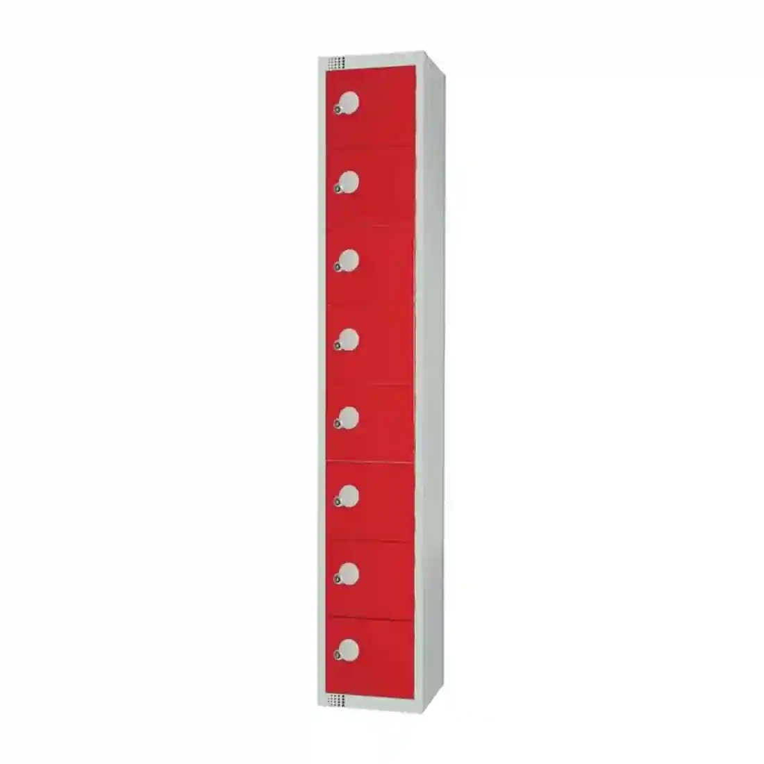 Elite Eight Door Padlock Locker Red