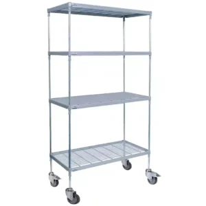 Craven 4 Tier Nylon Coated Wire Shelving with Pads 1825x1175x491mm