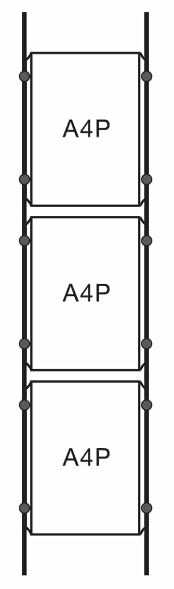 Floor to Ceiling Cable Hanging Poster Frames