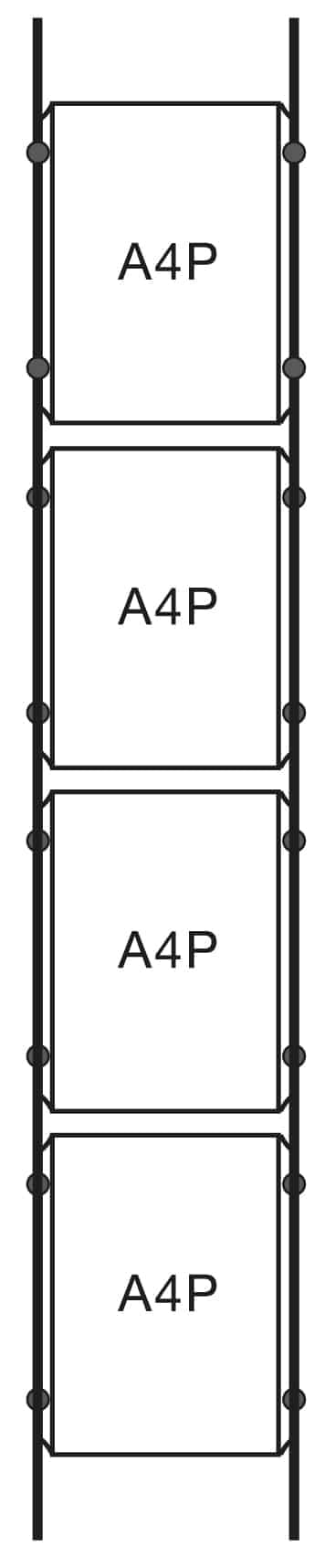 Floor to Ceiling Cable Hanging Poster Frames