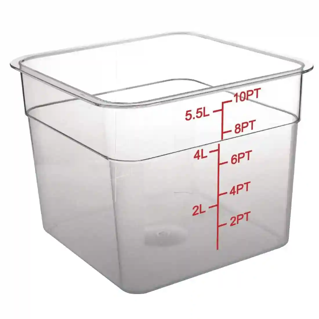 Vogue Polycarbonate Square Storage Container 5.5Ltr