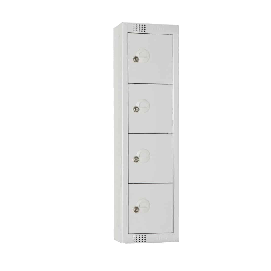Elite Personal Effects Locker 4 Door Grey Camlock