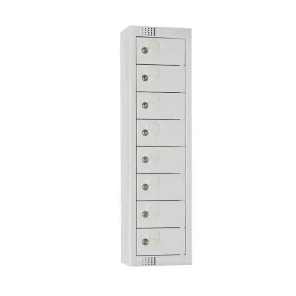 Elite Personal Effects Locker 8 Door Grey Camlock