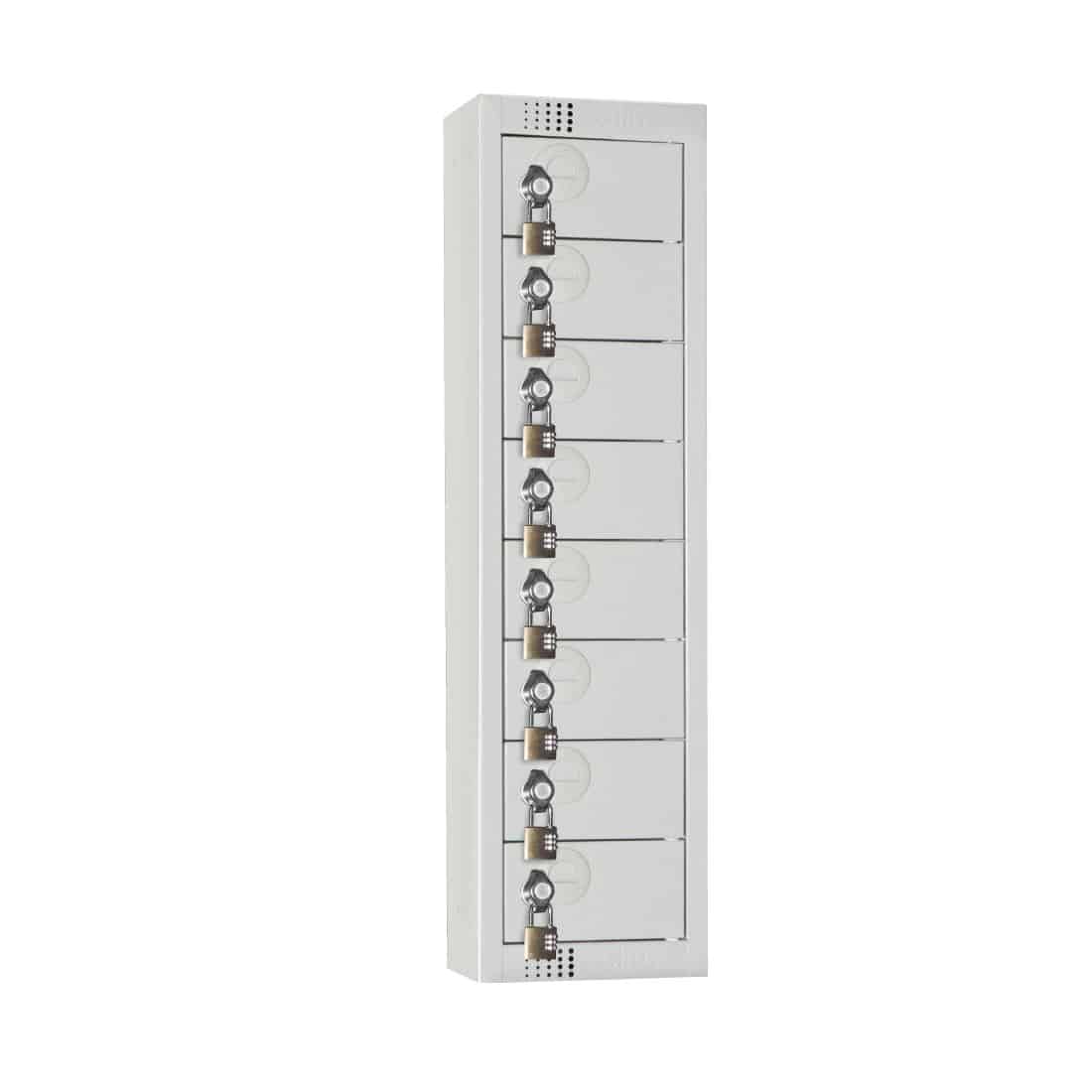Elite Personal Effects Locker 8 Door Grey Padlock