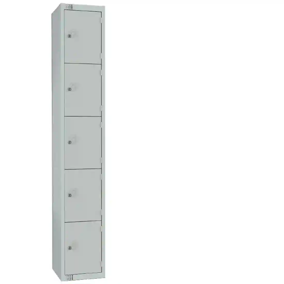 Elite Five Door Coin Return Locker with Sloping Top Grey