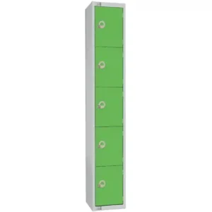 Elite Five Door Camlock Locker Green