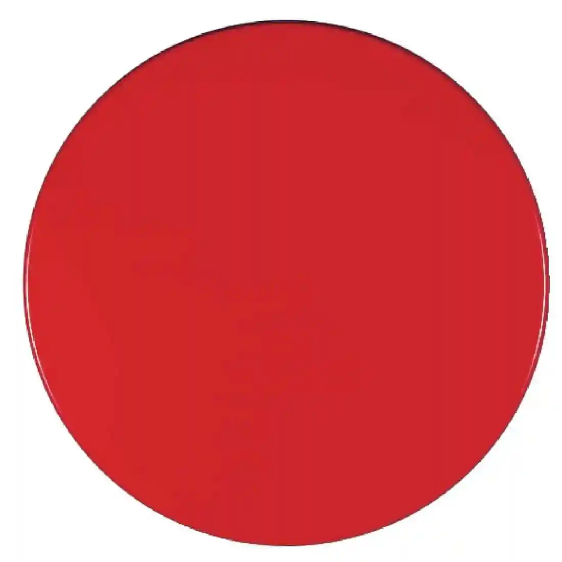 Werzalit Pre-drilled Round Table Top Dark Red 600mm