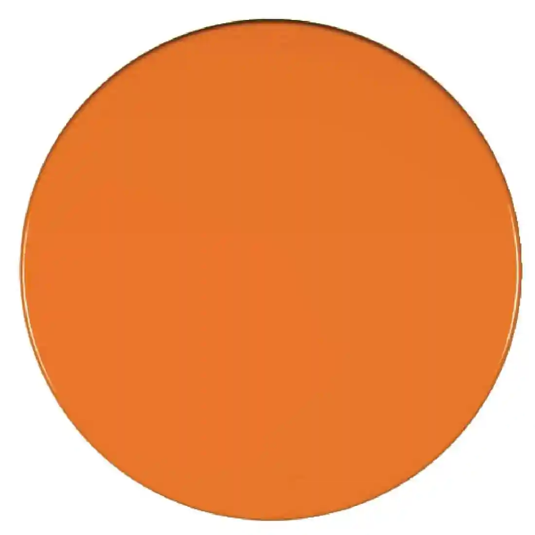Werzalit Pre-drilled Round Table Top  Orange 600mm