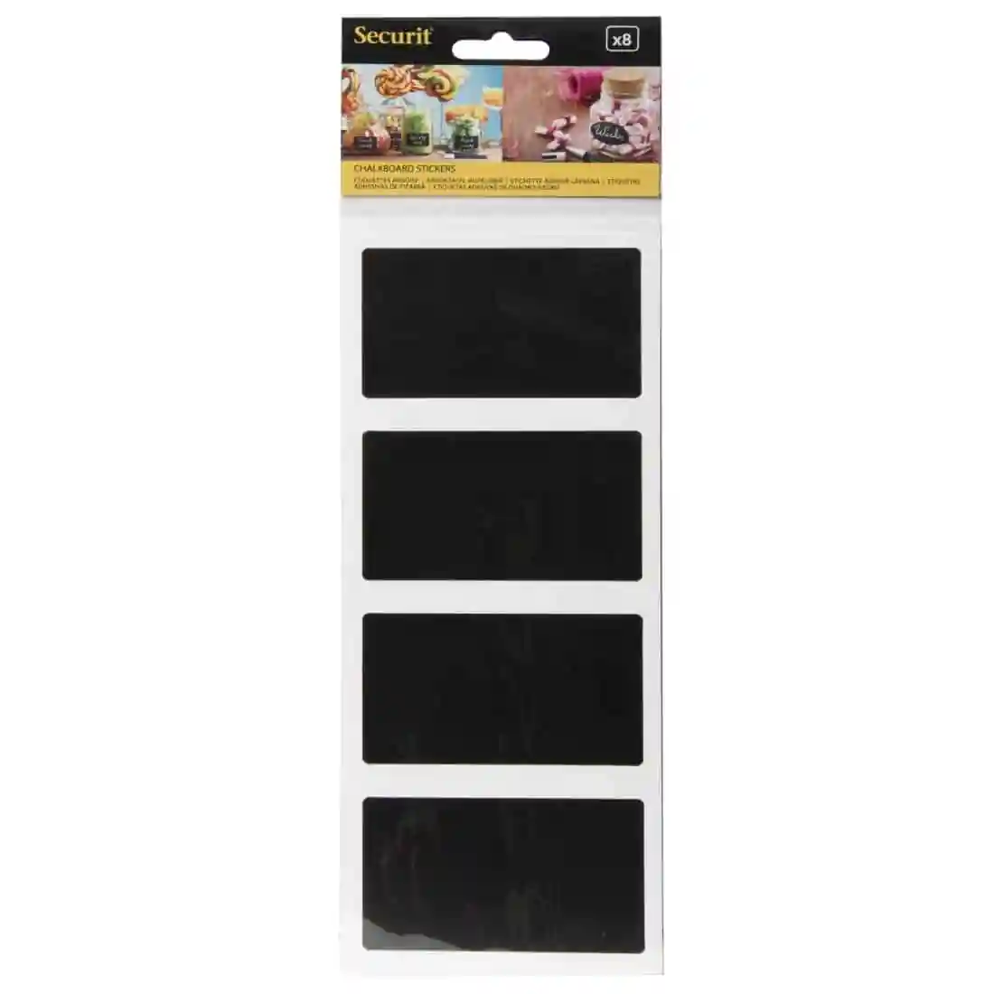 Securit Adhesive Chalkboard Labels Rectangle
