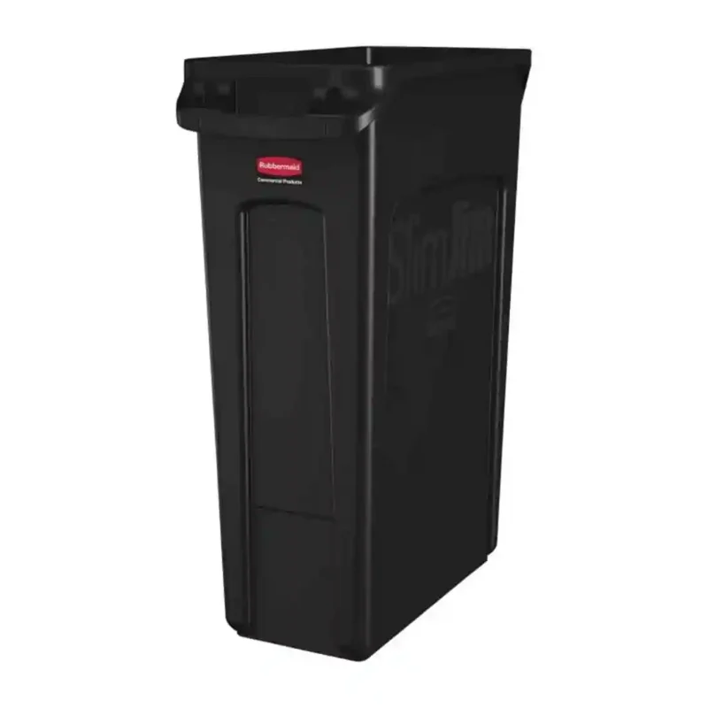 Rubbermaid Slim Jim Container with Venting Channels Black 87Ltr by ...