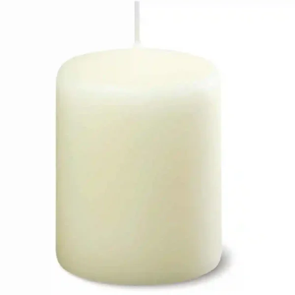Ivory Pillar Short 3inch Candle