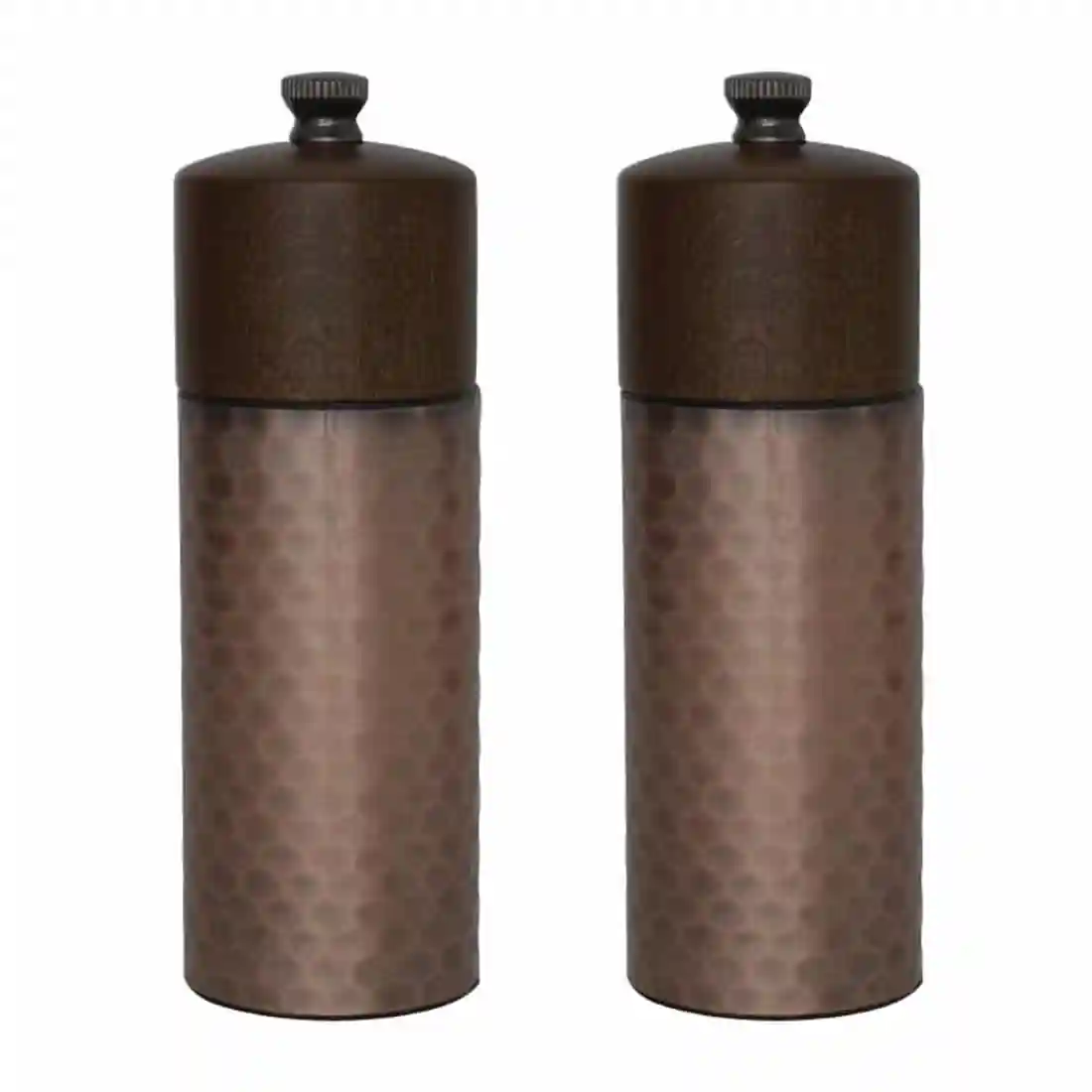 Olympia Copper Wood Salt and Pepper Mill Set