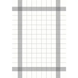 Duni Bistro Towel Napkin 38x54cm in Granite Grey Check on White (Pack 250)