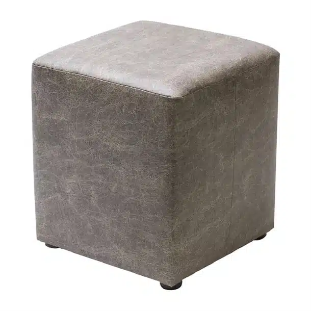 Cube Faux Leather Bar Stool Ash