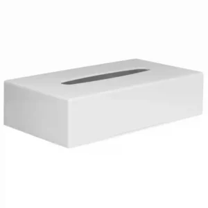 White Rectangular Tissue Holder