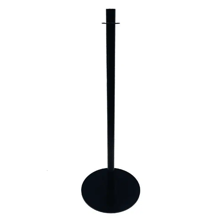 Bolero Black Flat Top Barrier Post