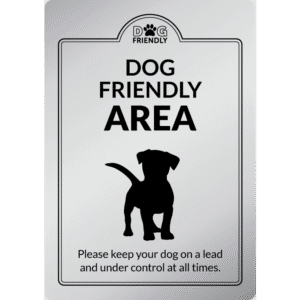 Dog Friendly Area Interior Sign