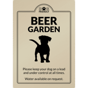 Dog Friendly Beer Garden - Exterior Sign