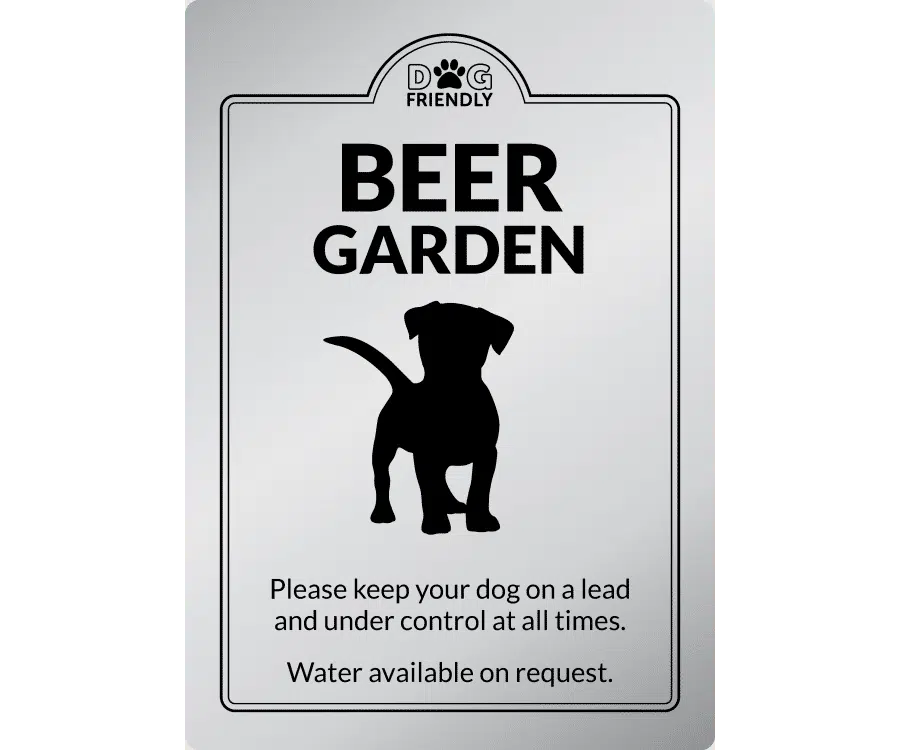 Dog Friendly Beer Garden - Exterior Sign