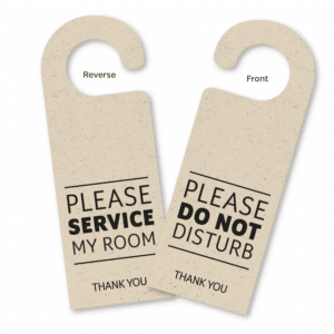 Natural Beige Do Not Disturb / Please Service Room Door Hangers