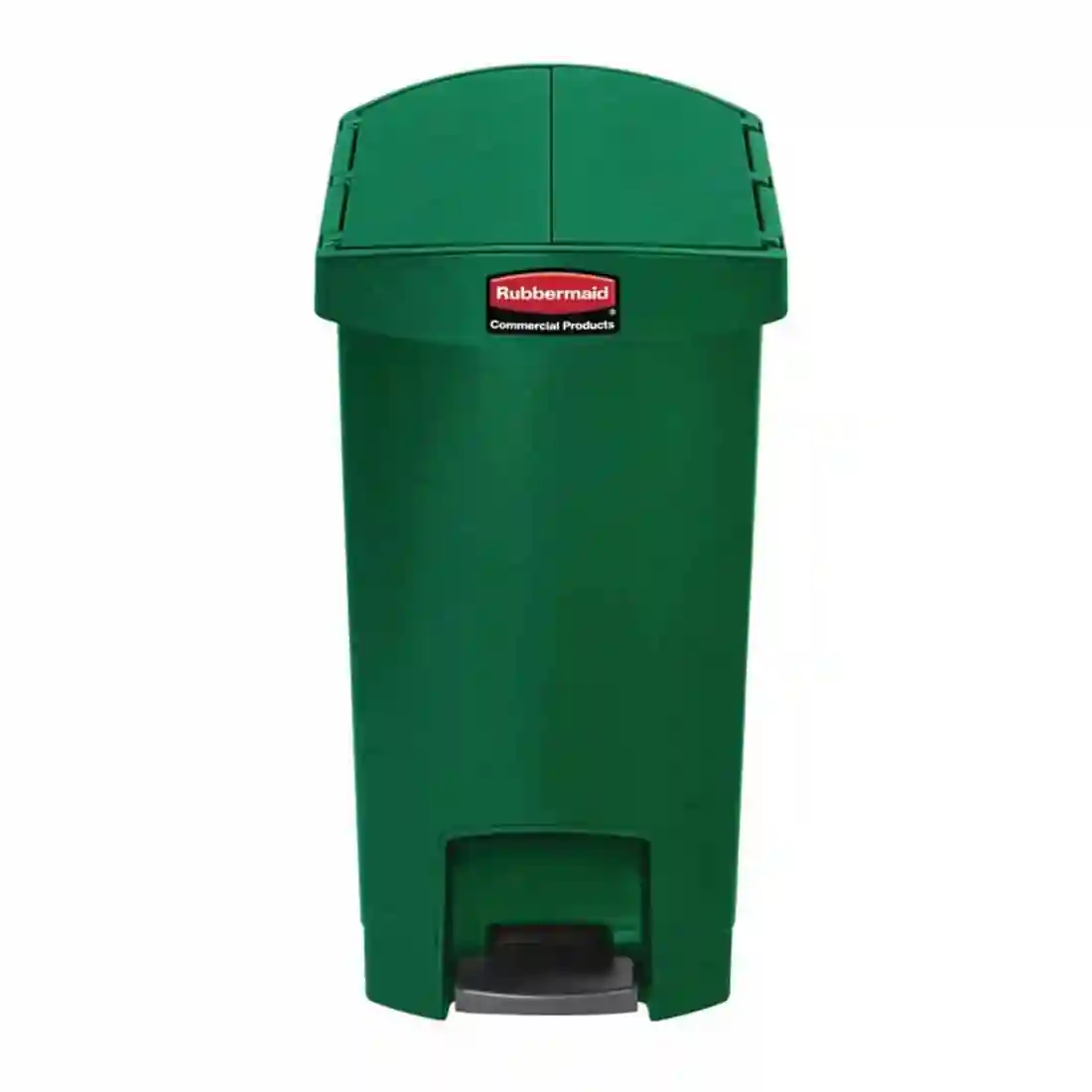 Rubbermaid Slim Jim End Step on Pedal Bin Green 30 Ltr