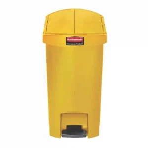 Rubbermaid Slim Jim End Step on Pedal Bin Yellow 30 Ltr