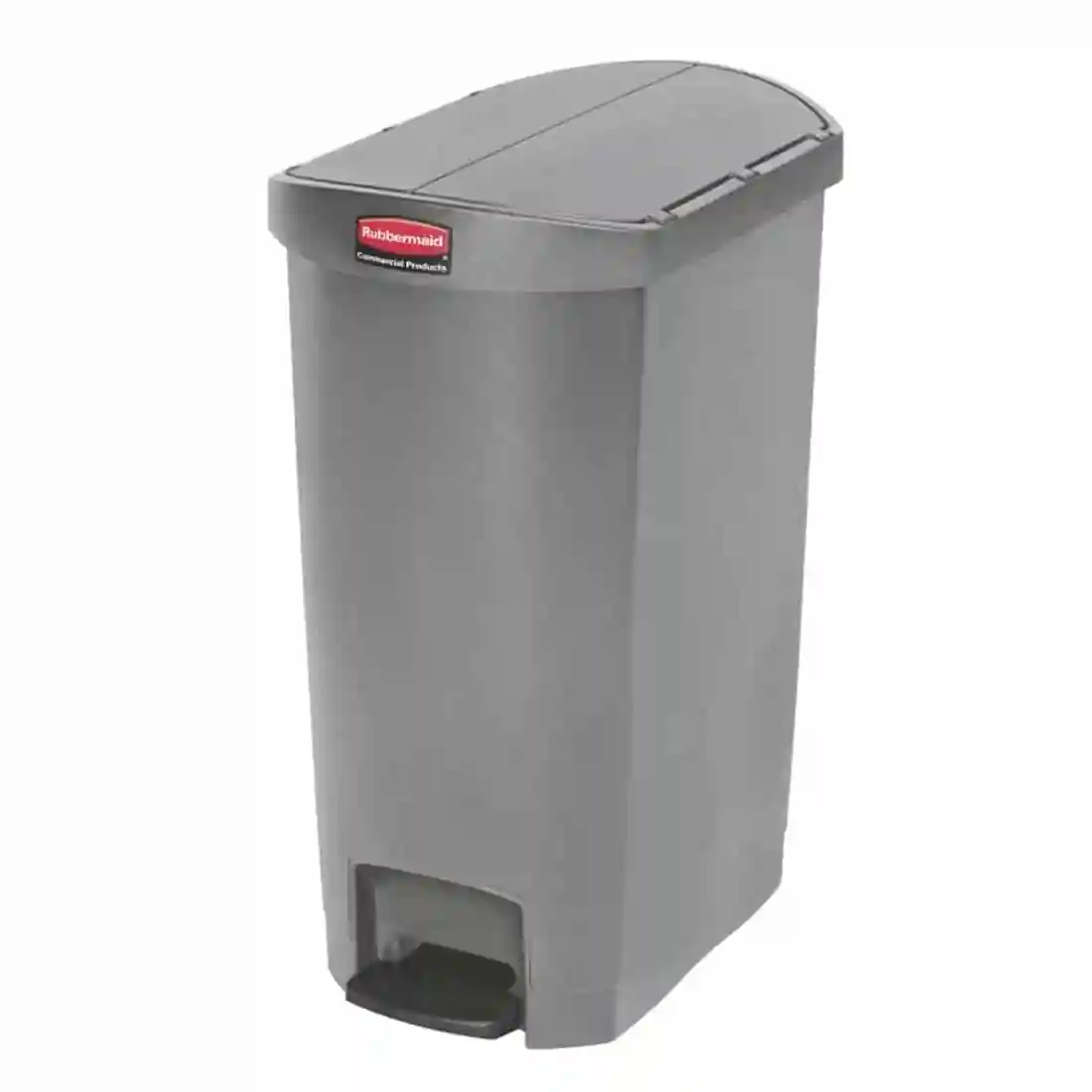 Rubbermaid Slim Jim End Step on Pedal Bin Grey 50 Ltr