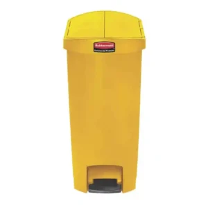 Rubbermaid Slim Jim End Step on Pedal Bin Yellow 50 Ltr