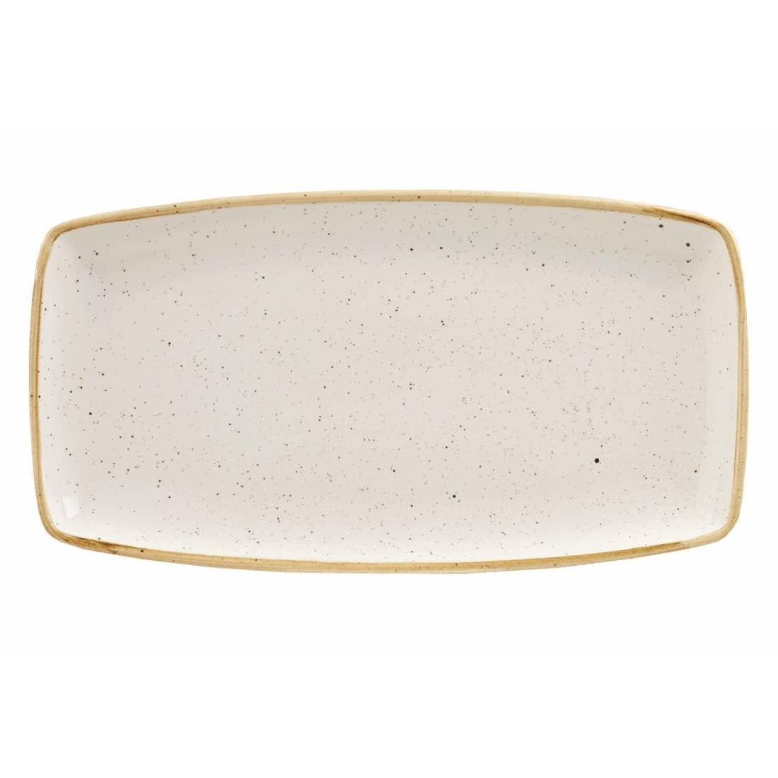 Churchill Stonecast Rectangular Plate Barley White 350 x 185mm