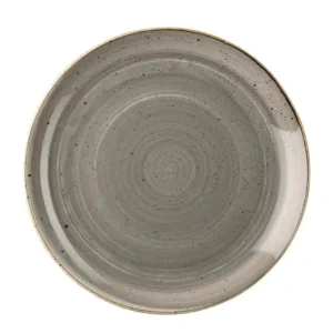 Churchill Stonecast Round Coupe Plate Peppercorn Grey 260mm