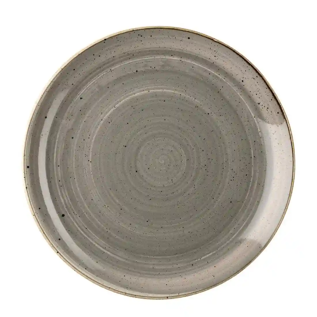 Churchill Stonecast Round Coupe Plate Peppercorn Grey 165mm