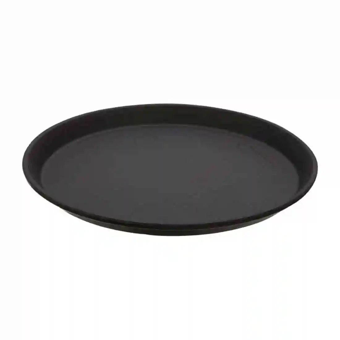 Cambro Fibreglass Round Non-Skid Tray Black 11in