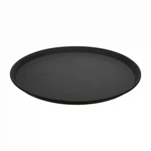 Cambro Fibreglass Round Non-Skid Tray Black 16in