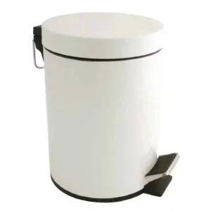 Bolero White Pedal Bin 5ltr