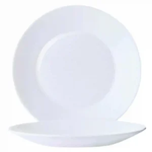 Arcoroc Opal Restaurant Wide Rim Plates 195mm