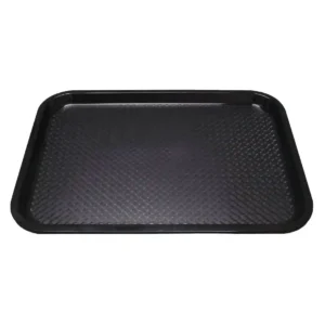 Kristallon Plastic Fast Food Tray Black Small