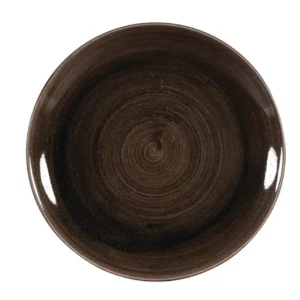 Churchill Stonecast Patina Coupe Plates Black 260mm