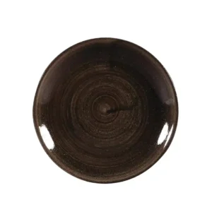 Churchill Stonecast Patina Coupe Plates Black 165mm