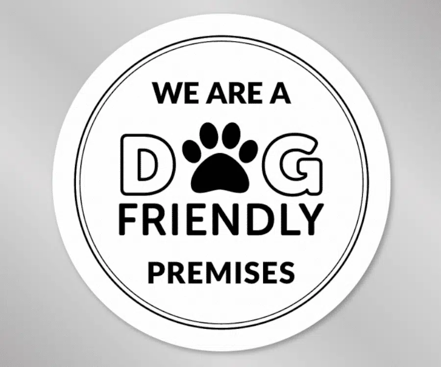We are a Dog Friendly Window Sticker - Smart Hospitality Supplies